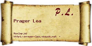 Prager Lea névjegykártya